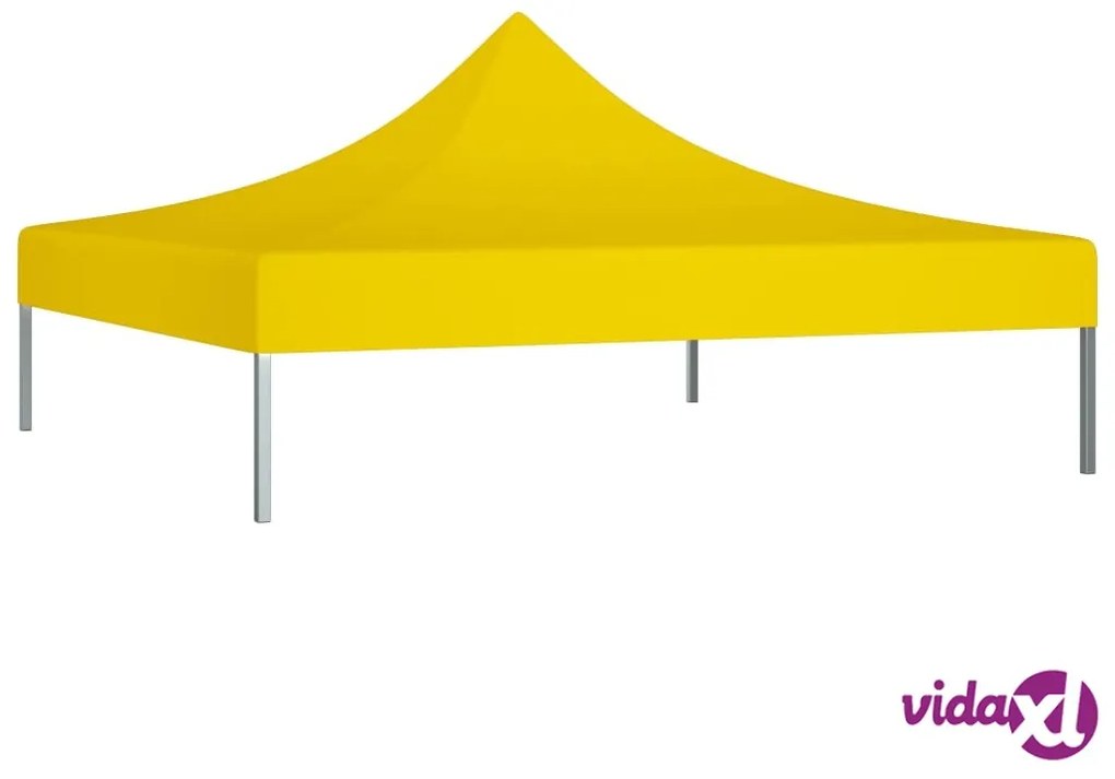 vidaXL Tetto per Tendone per Feste 3x3 m Giallo 270 g/m²