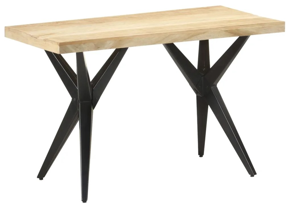 Tavolo Da Pranzo 120x60x76 Cm İn Legno Massello Di Mango /