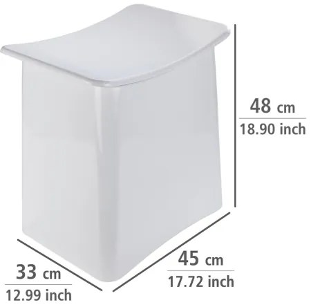 WENKO 22949100 - Sgabello WING 45x48 cm bianco/nero