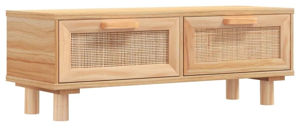 Tavolino marrone 80x40x30 cm legno multistrato e massello pino