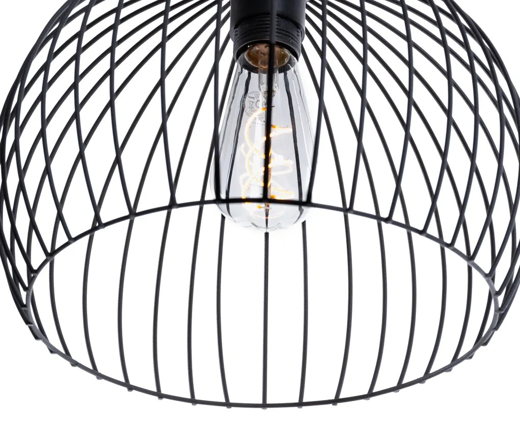 Lampada a sospensione moderna nera 3 luci - Koopa