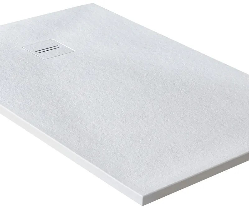 Piatto doccia MOLDCOM COMPOSITES in resina Cosmos Stone bianco L 85 x L 140 x H 4 cm opaco