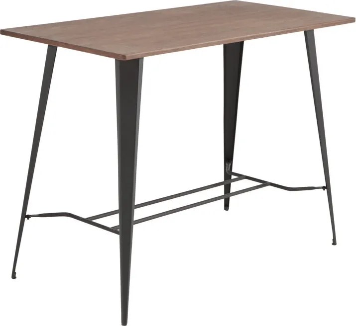 Tavolo da pranzo per giardino Soho in acciaio con piano in bambù marrone per 6 persone 140x70cm