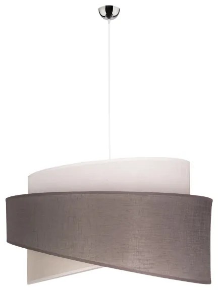 Duolla - Lampadario a sospensione con filo BROOKLYN 1xE27/40W/230V diametro 50 cm grigio/beige/bianco
