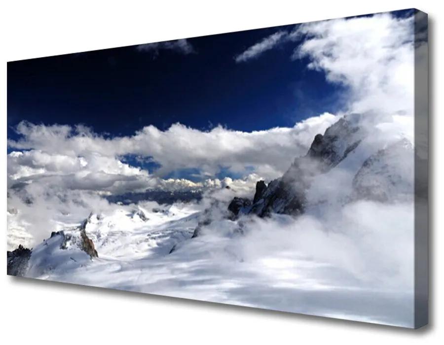 Quadro su tela Paesaggio di nuvole di montagna 100x50 cm
