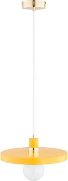 Lampada a sospensione su cavo LITO 1xE27/15W/230V gialla