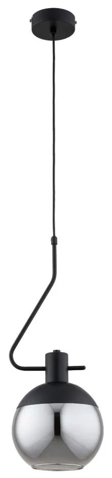 Lampadario a sospensione con filo VELTO ENIGMA 1xE27/15W/230V nero/fumé