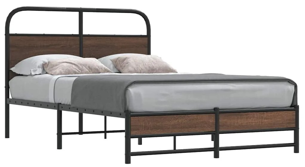 Giroletto Senza Materasso Rovere Marrone 140x190 Cm Truciolato /