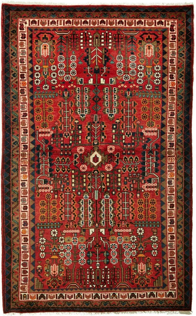 Hamedan Tappeto 140 x 230 (Iran) Annodato A Mano