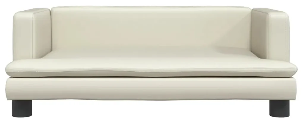 Lettino per cani crema 80x45x30 cm in similpelle