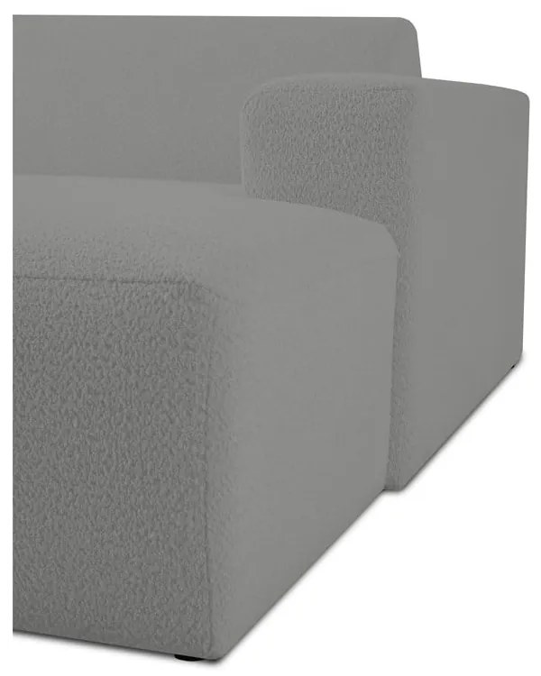 Modulo divano grigio in tessuto bouclé (angolo destro) Roxy - Scandic