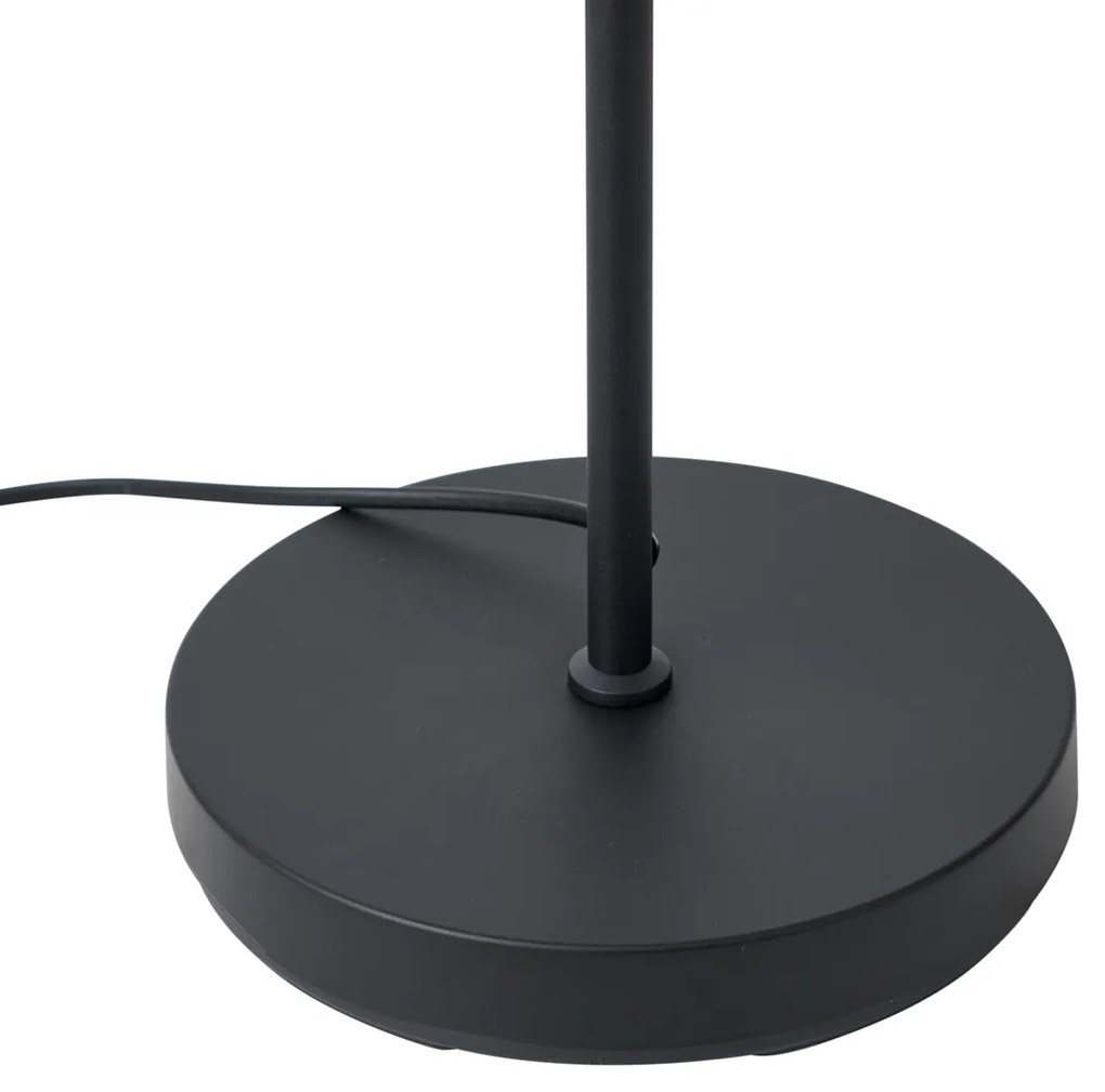 Lampada da terra Art Déco nera con piume nere - Peahen