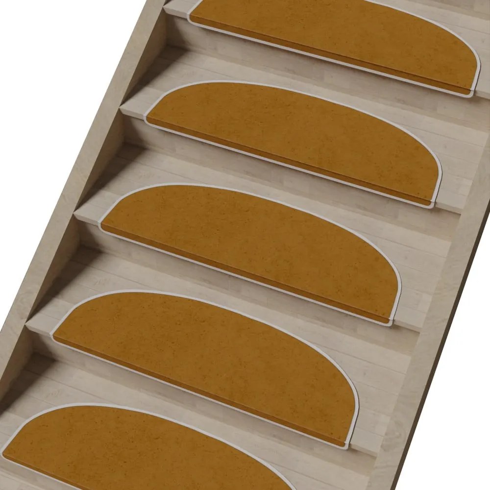 Gradini marrone chiaro in set da 16 pezzi 20x65 cm Plain Color - Vitaus