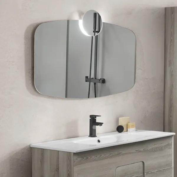 Specchio bagno 120 cm BRAVE con applique LED