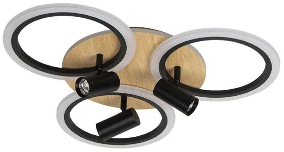 Plafoniera LED dimmerabile LED/70W/230V 3000-6500K nero/marrone + +TC