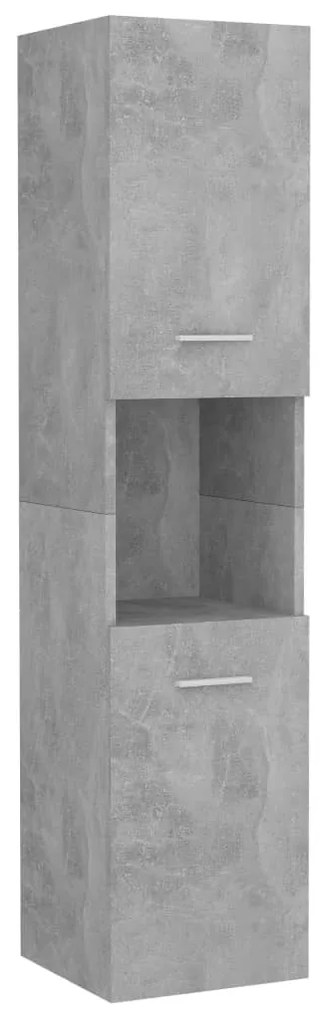 Mobile da bagno grigio cemento 30x30x130 cm legno multistrato