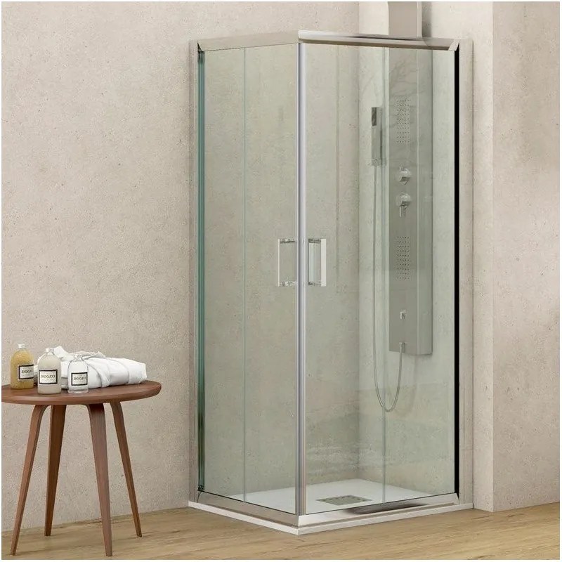 Kamalu - Box doccia angolo 90x90 altezza 170cm trasparente K410