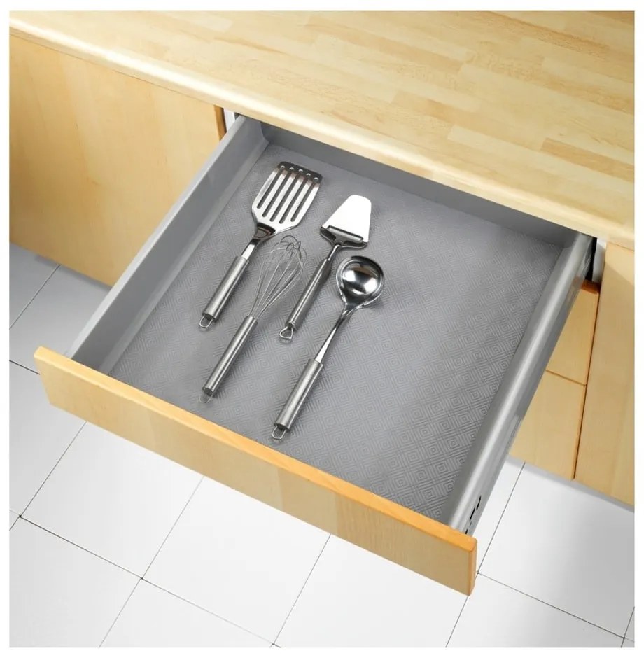 Tappetino antiscivolo grigio per cassetti 500, 150 x 50 cm - Wenko