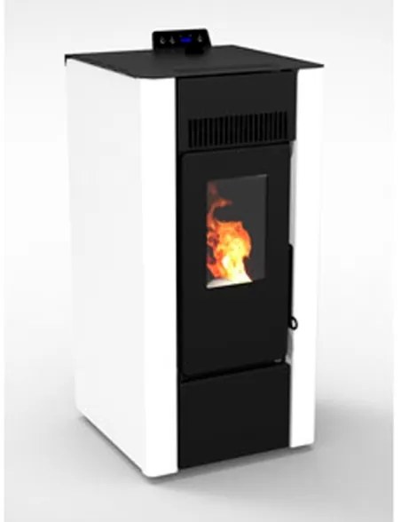 Stufa A Pellet Ad Aria Ventilata 9 KW Efesto Bianca C-Line