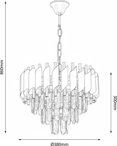 Brilagi - Lampadario a catena ECLIPSE 5xE14/10W/230V Ø 38 cm oro