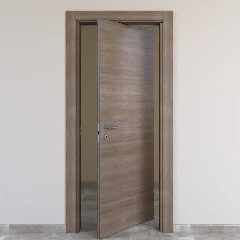 Porta tamburata rototraslante Stylish grigio L 80 x H 210 cm destra