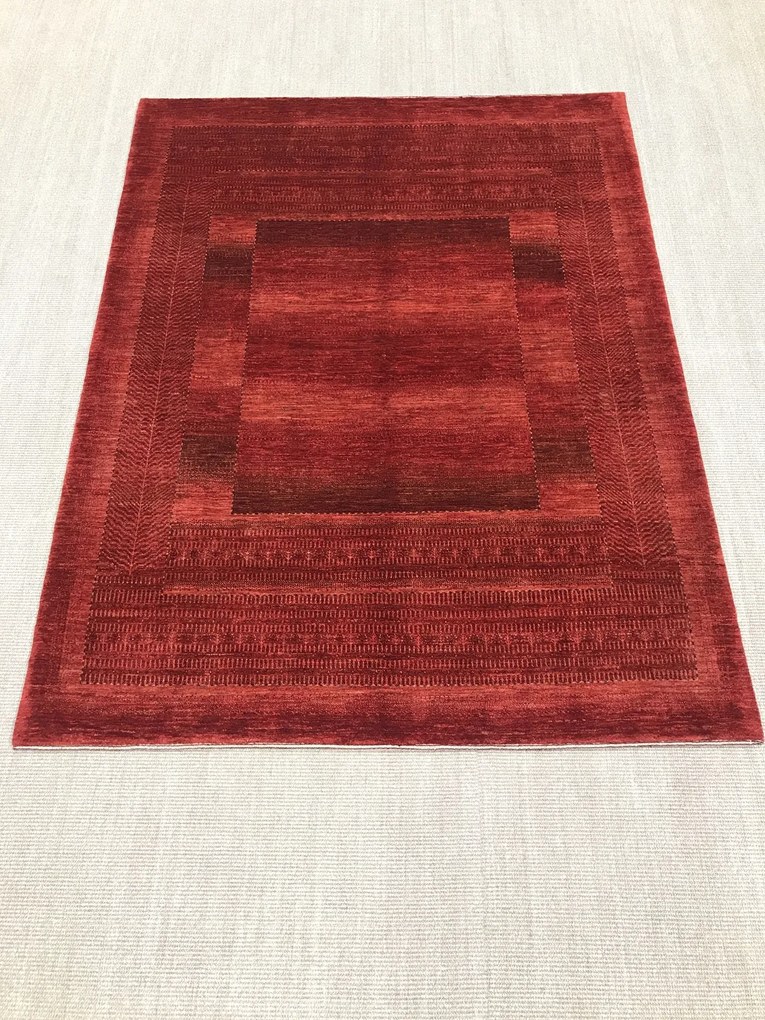 Loribaft Tappeto 210x160 Rosso (Iran) Annodato A Mano