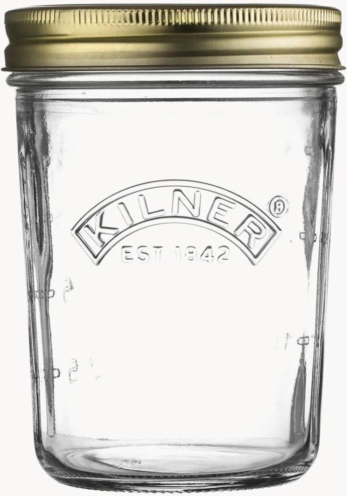 Set di 4 barattoli con apertura larga Kilner