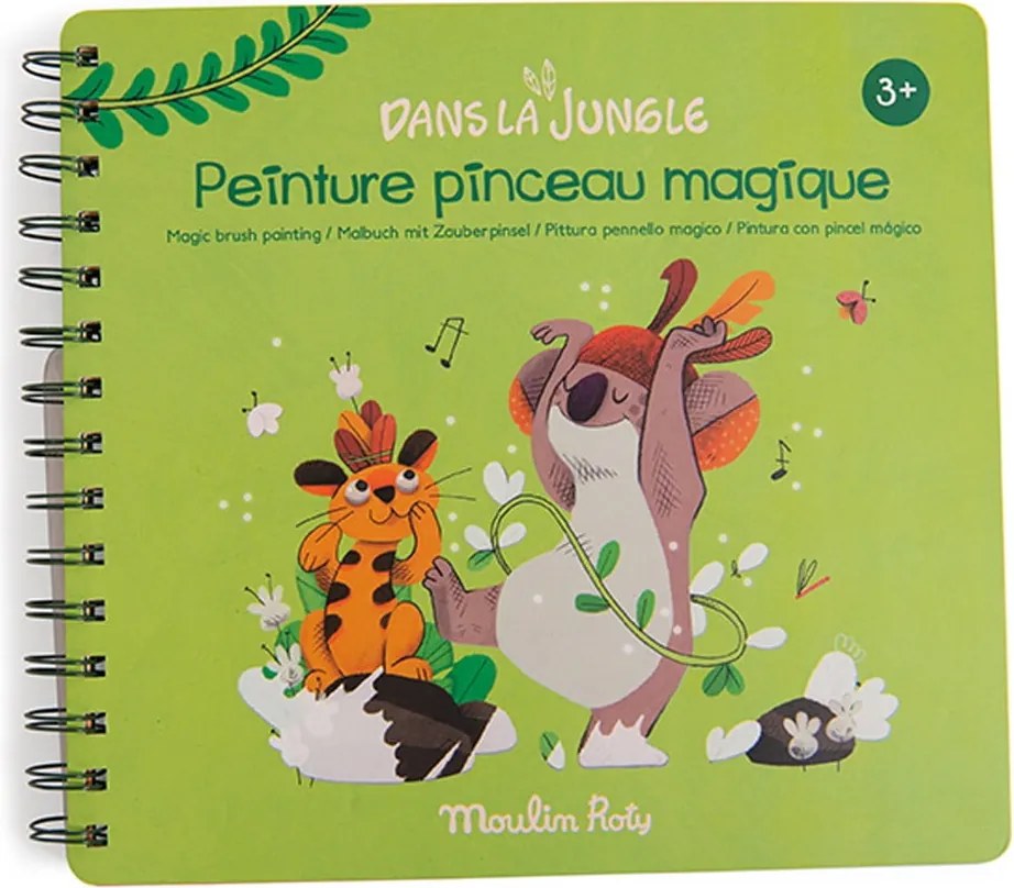 Pagine da colorare ad acqua Dans la Jungle - Moulin Roty