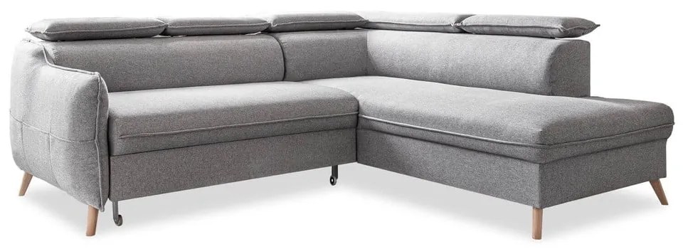 Divano letto angolare grigio chiaro (angolo destro) Sweet Harmony - Miuform