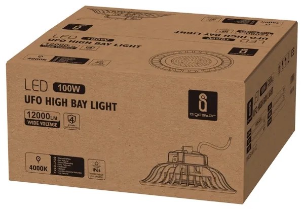 Aigostar - Lampada LED industriale UFO HIGHBAY LED/100W/230V 4000K IP65
