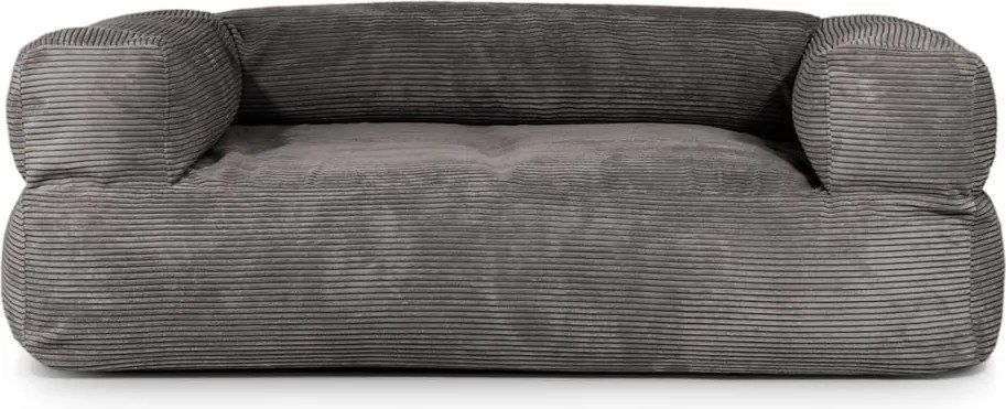 Puof a sacco color crema con rivestimento in velluto a coste Sofa MooG – SLOWDOWN