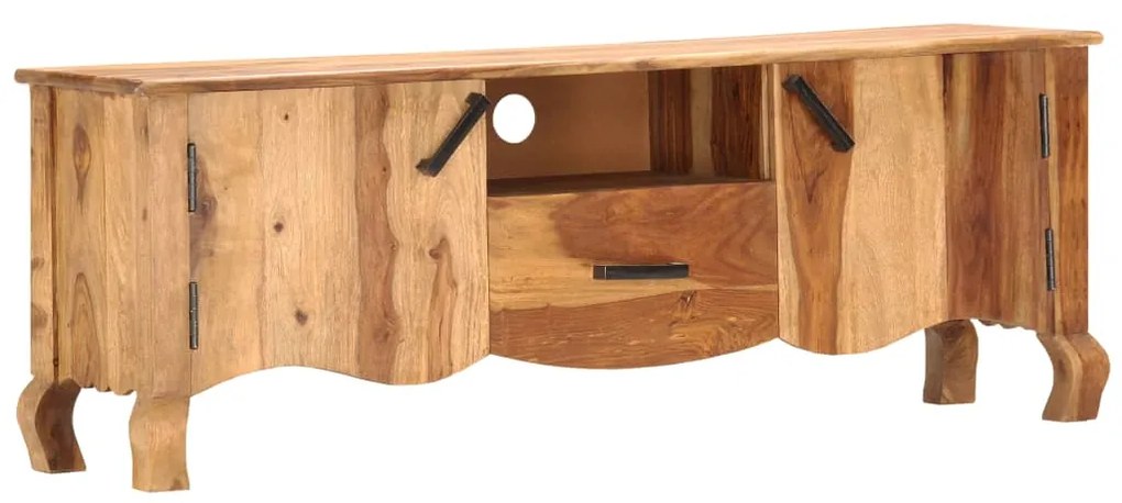 Mobile Porta Tv 115x30x42 Cm İn Legno Massello /