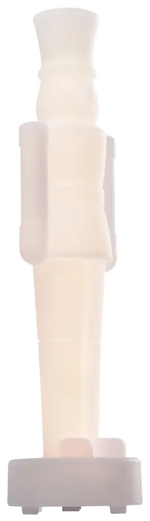 Lampada da tavolo natalizia bianca con LED dimmerabile e ricaricabile RGBW-IC - Schiaccianoci