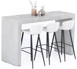 Tavolo Alto Evolution 180x60, Grigio Cemento