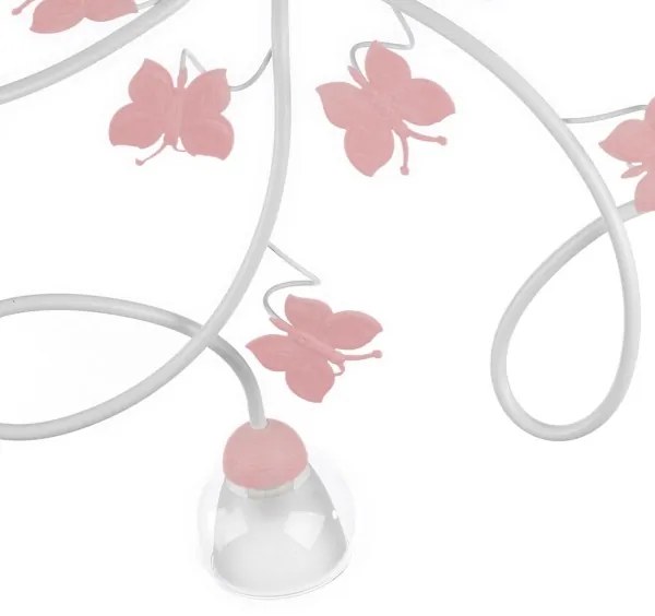 ONLI - Lampadario a plafone per bambini BUTTERFLY 5xE14/6W/230V