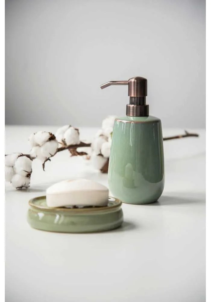 Set di accessori da bagno verde in ceramica Sermione - Wenko