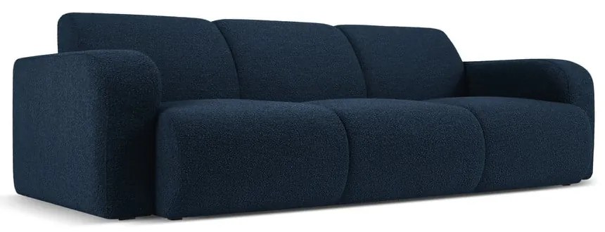 Divano bouclé blu scuro 235 cm Molino - Micadoni Home