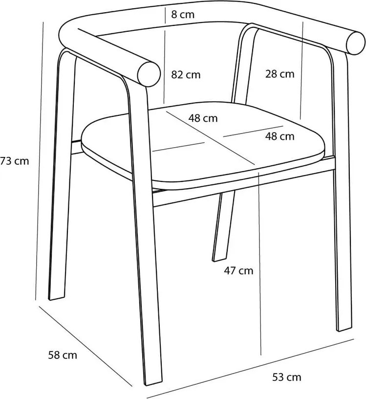Set di sedie da pranzo beige in imbottito con braccioli 2 pz Ecto – Hübsch