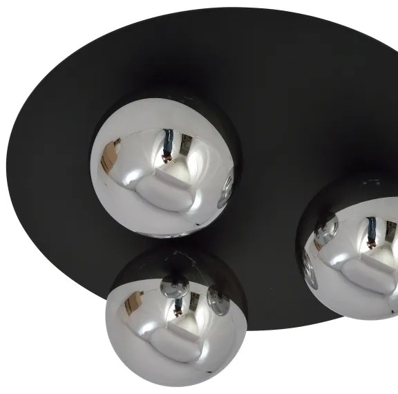 Plafoniera SOLAR 3xE14/10W/230V nero/grigio