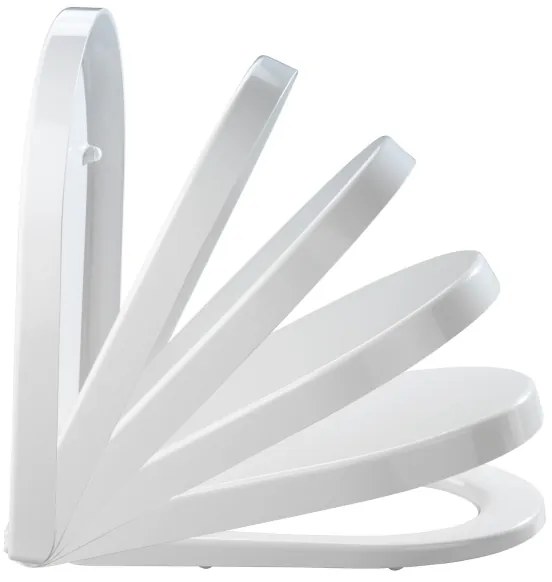 WENKO 18396100-WC sedile PALMA 46,5x35,7 cm bianco/argento