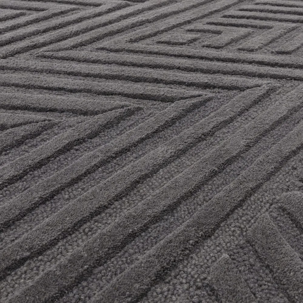 Tappeto in lana antracite 160x230 cm Hague - Asiatic Carpets