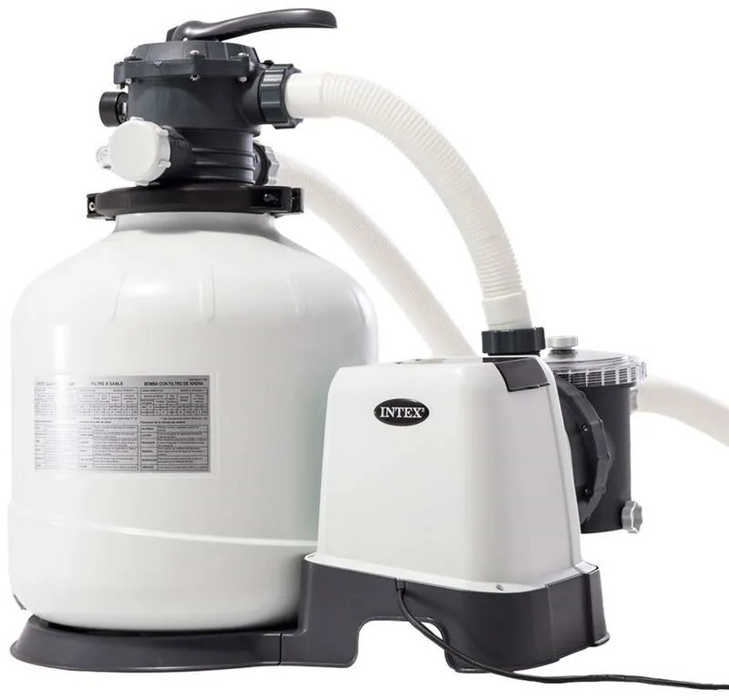 Intex - 26652 pompa filtro a sabbia per piscina con 6 funzioni 12.000 l/h universale per piscine fuori terra