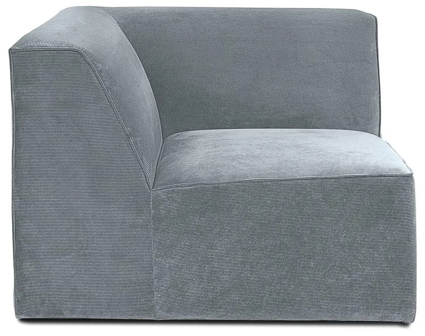 Divano componibile grigio (con composizione variabile) con rivestimento in velluto a coste Sting – Scandic