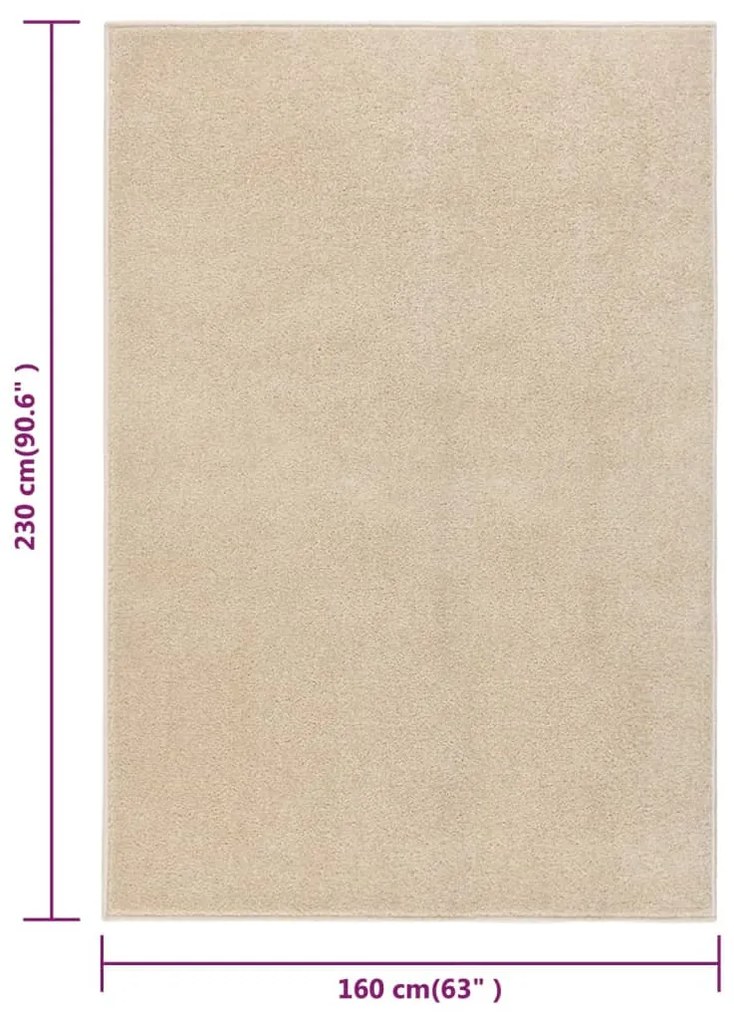 Tappeto a Pelo Corto 160x230 cm Beige