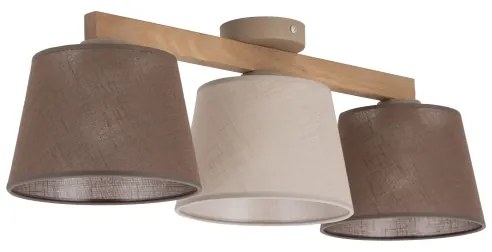 Brilagi - Lampadario a plafone LATTE SABIA 3xE27/15W/230V pino/mix