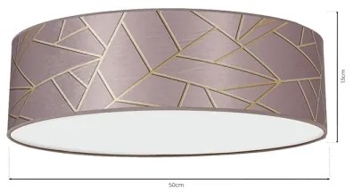 Plafoniera  ZIGGY 3xE27/60W/230V rosa/oro