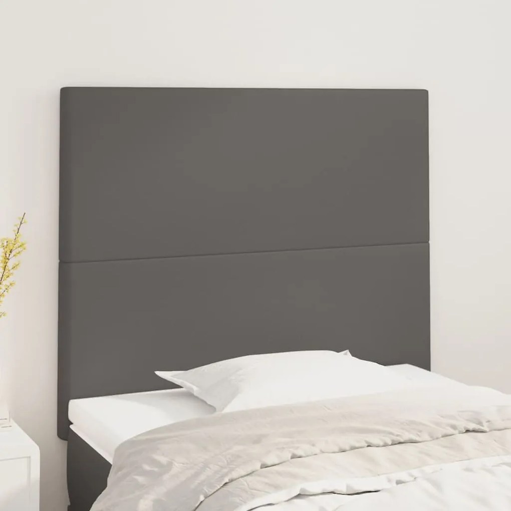 Testiera 2 Pz Grigio 90x5x78/88 Cm İn Similpelle /