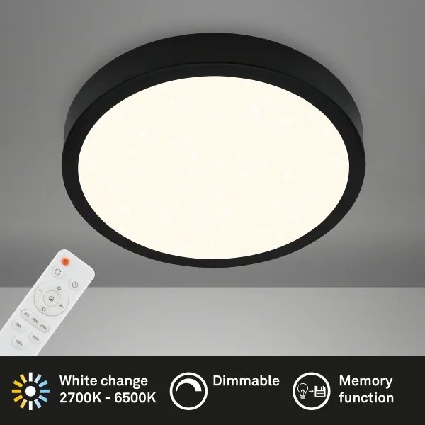 Briloner 3704-015- Plafoniera LED dimmerabile RUNA LED/22W/230V nero + +TC