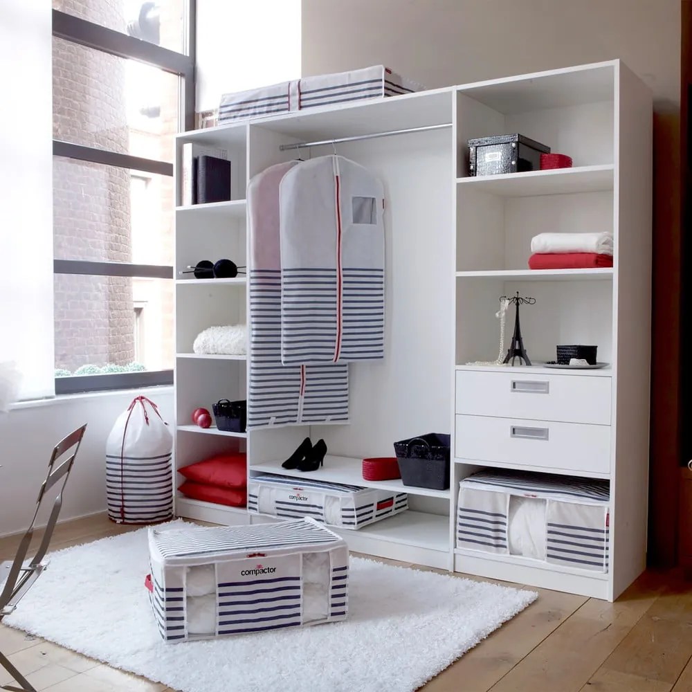 Scatola per abiti Medium Mariniere 3D Vacuum Bag, 125 l - Compactor