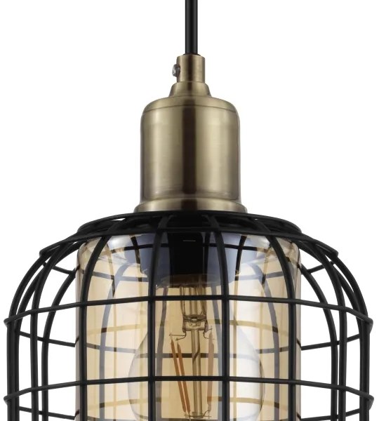 Eglo 43499 - Lampadario su corda CHISLE 3xE27/40W/230V